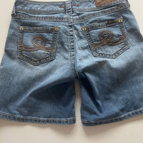 Seven7 Blue Denim with Orange Stitching Size 6 (E3) - Picture 6 of 10